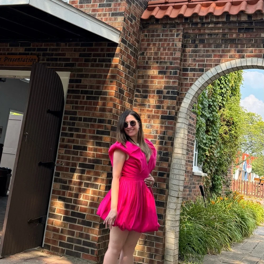 AKIRA Fuchsia Statement Dress - Picture 5 of 10